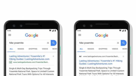 Le nouvel affichage des résultats mobile de Google